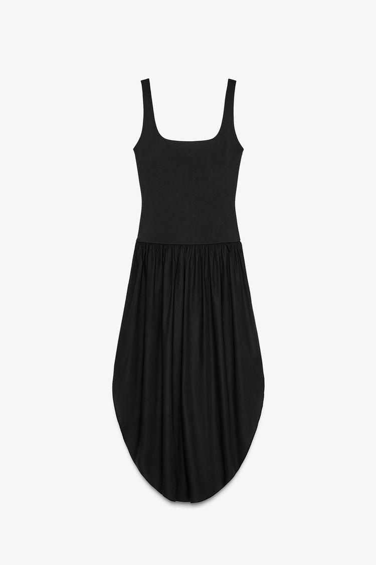 BALLOON MIDI DRESS