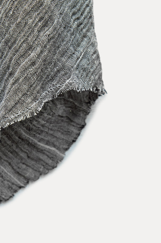 ASYMMETRICAL TEXTURED KNIT TOP
