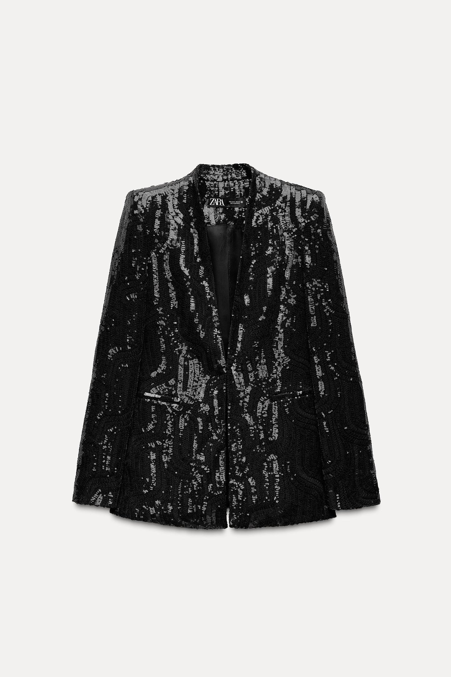 Blazer à paillettes sans revers