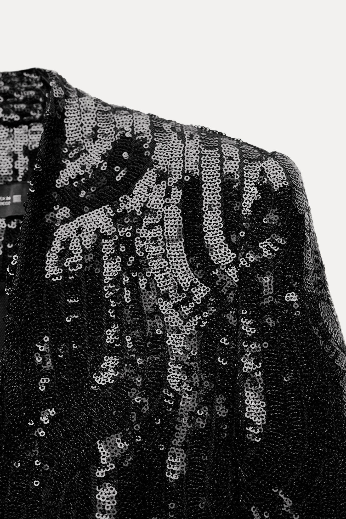 Blazer à paillettes sans revers