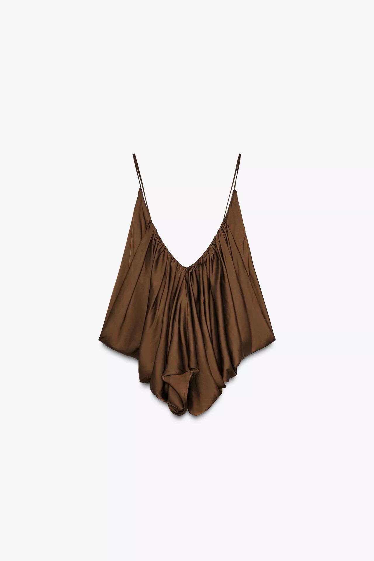 ZW COLLECTION SATIN DRAPED TOP