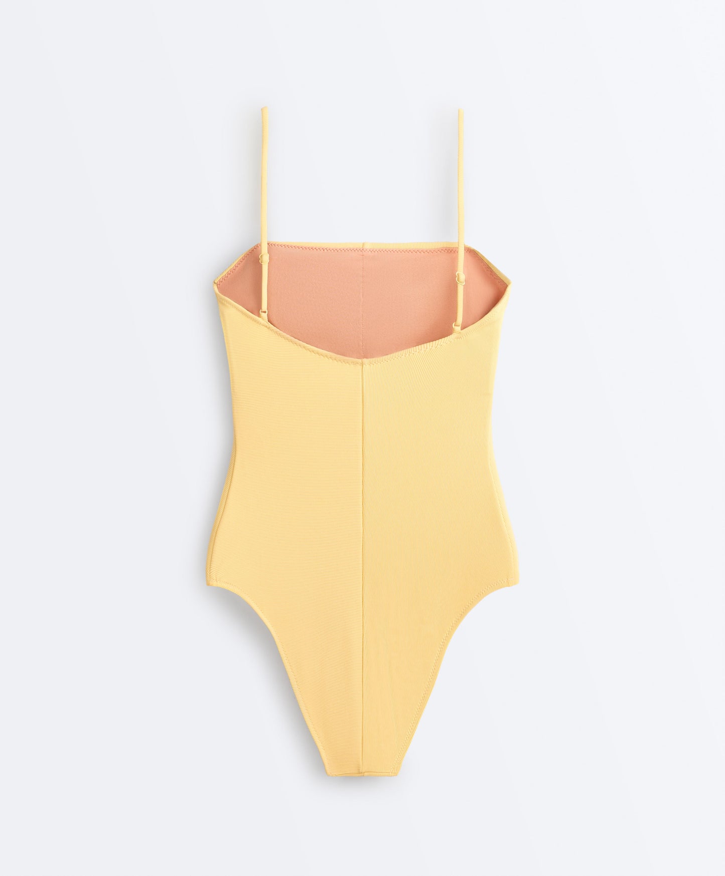 Ribbed bandeau swimsuit