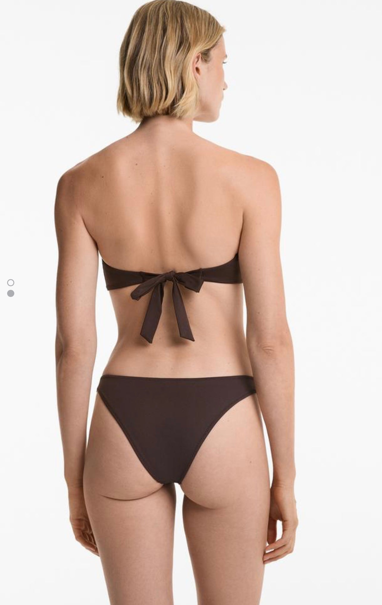 Brown braided bikini set