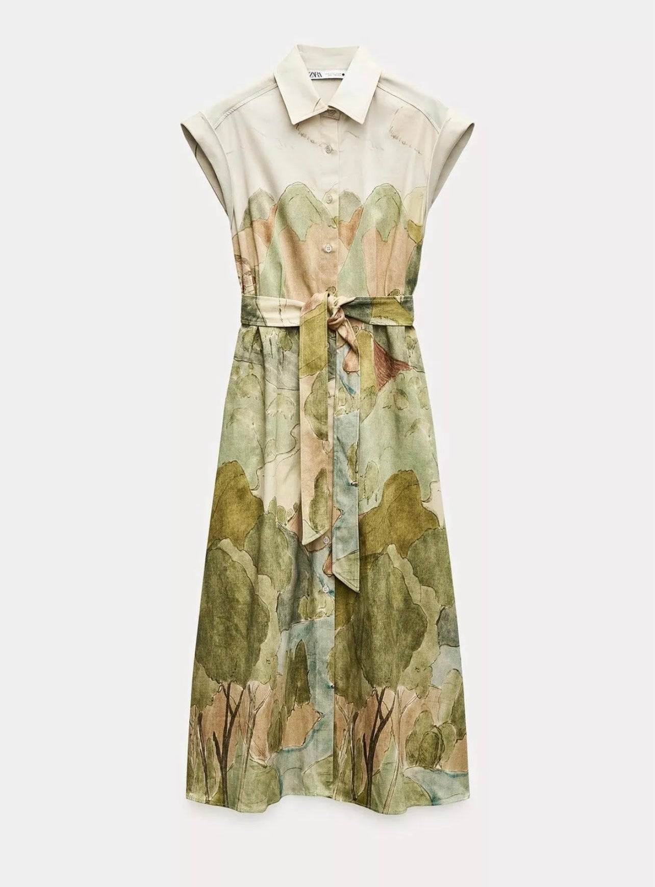 Print shirt dress