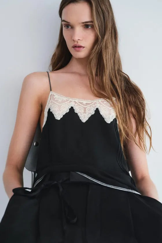 Top style lingerie avec dentelle — ZW COLLECTION