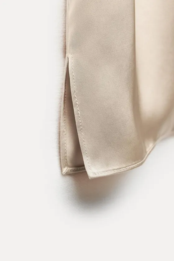Top en satin avec col halter — ZW COLLECTION