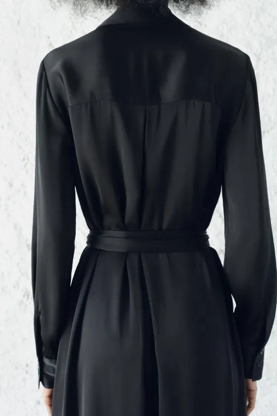 Robe-chemise en satin — ZW COLLECTION