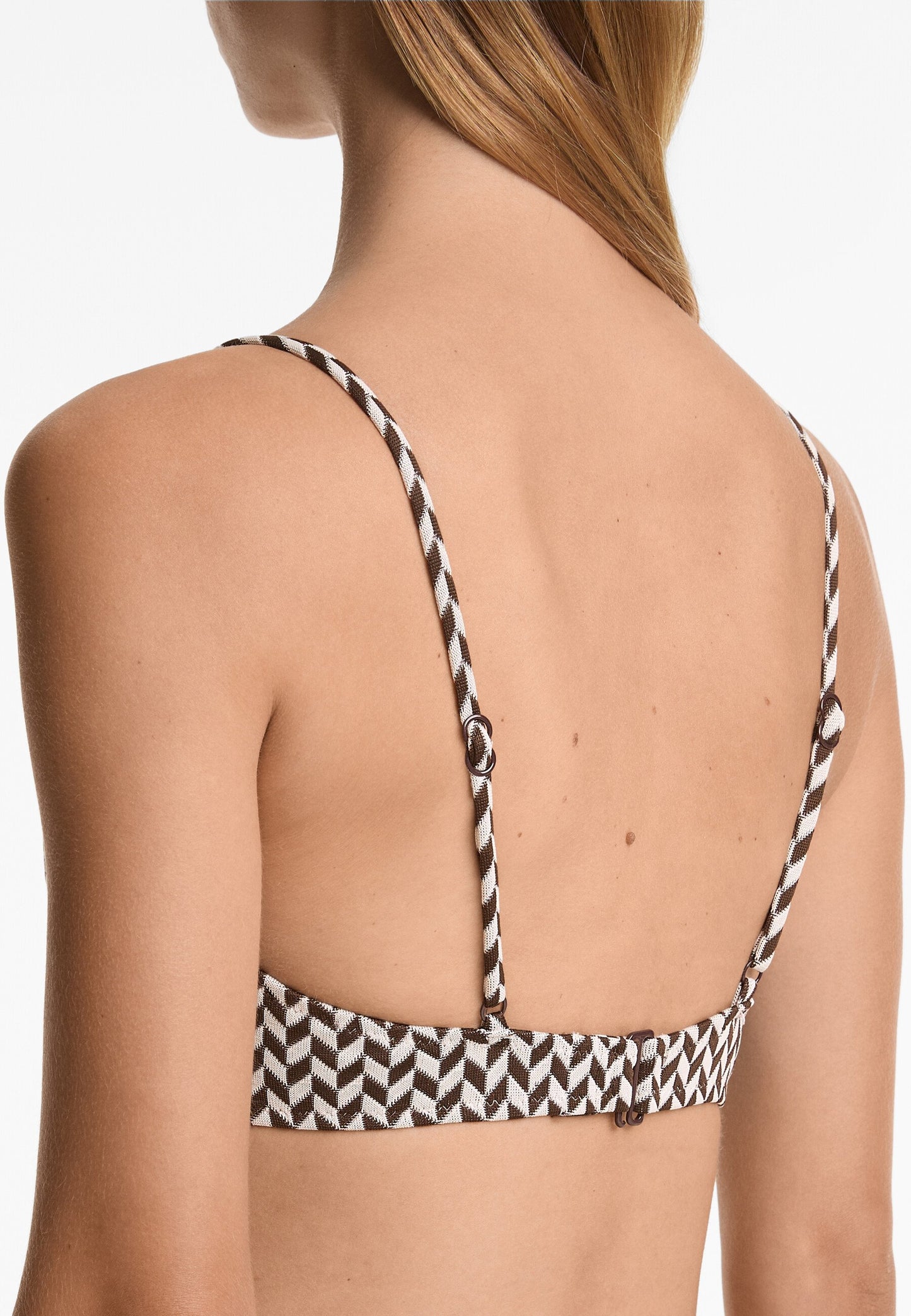Herringbone triangle bikini set