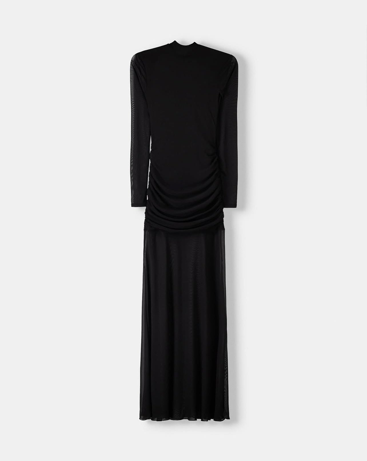 Long sleeve tulle maxi dress