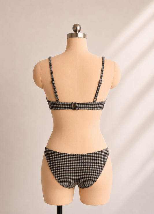 GINGHAM TRIANGLE BIKINI SET