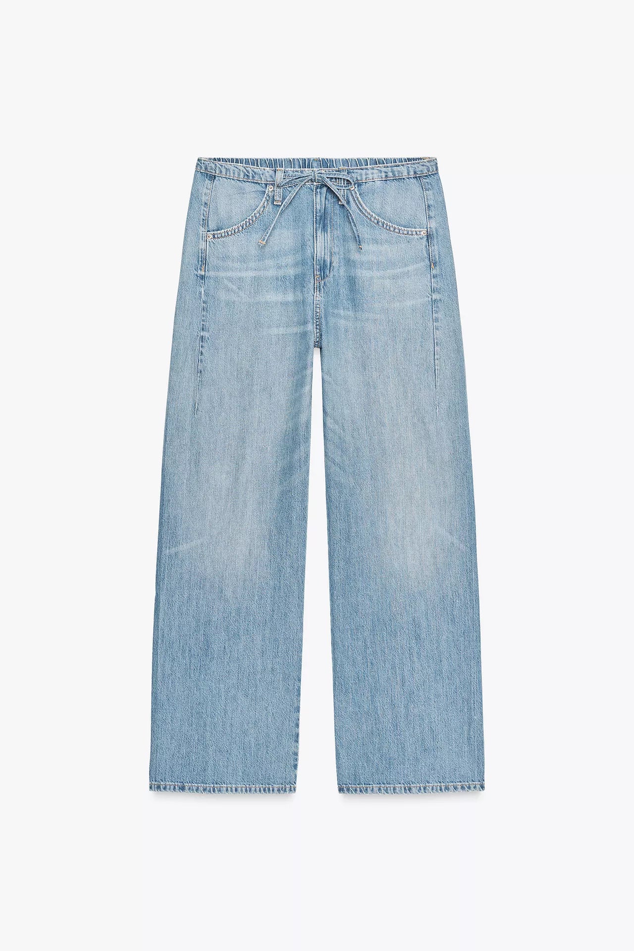 PANTALON FLUIDE DENIM TRF CORDON