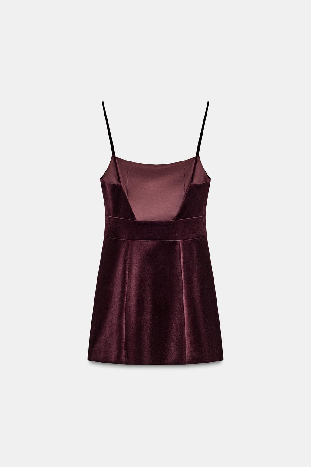 Zara Voluminous Short Velvet Dress