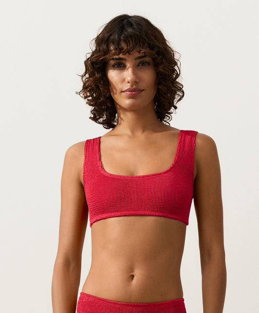 Red Textured Bikini Set, view 3 of 5