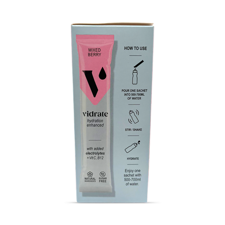 ViDrate Hydration Electrolyte Sachets Mixed Berry - 12 Sachets