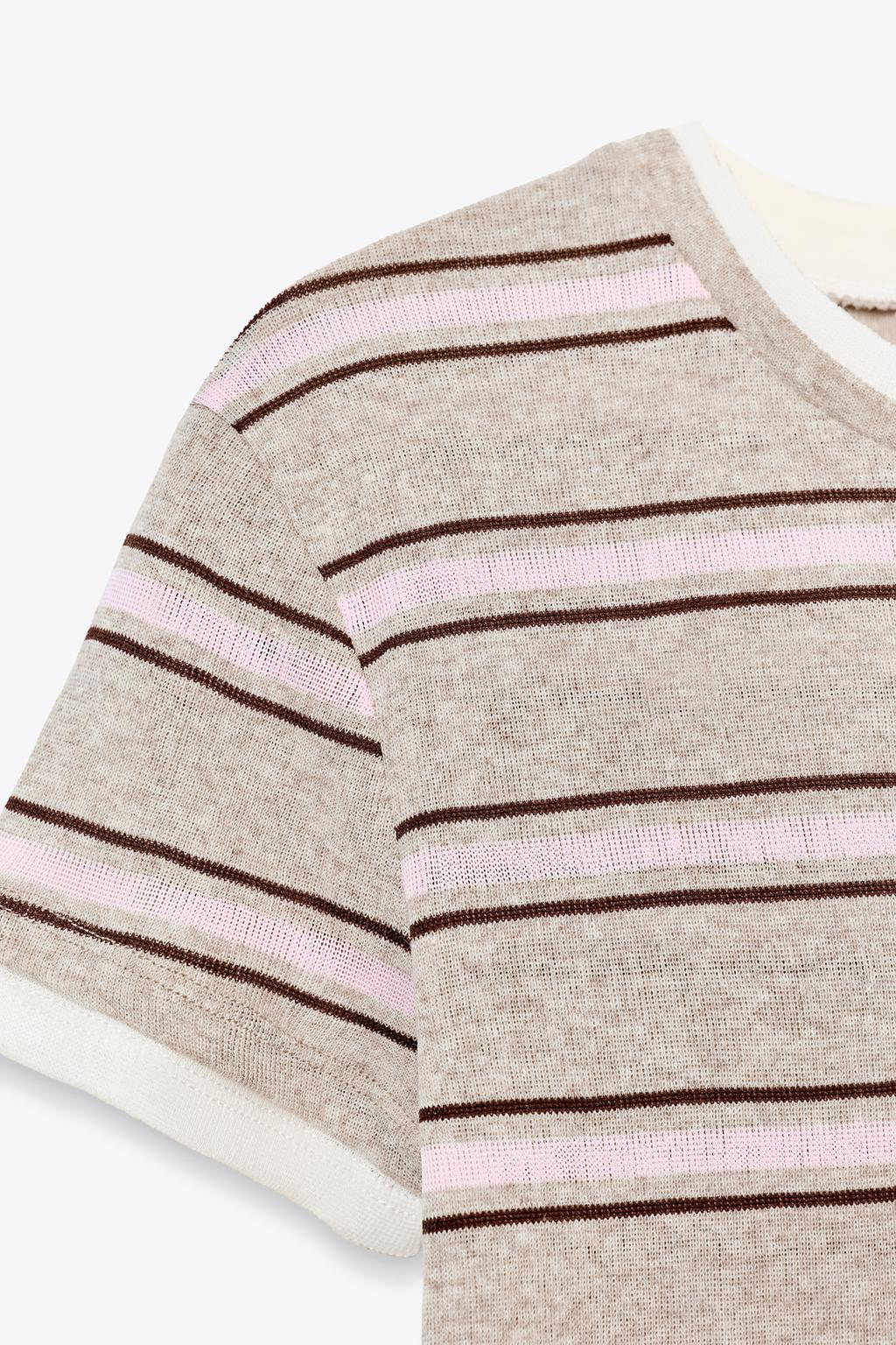 DOUBLE STRIPE CREW NECK T-SHIRT