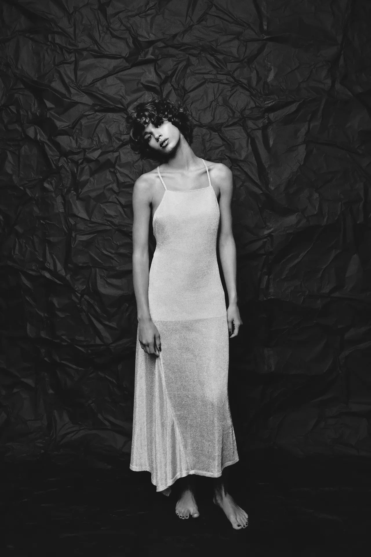 ROBE MIDI FIL MÉTALLISÉ