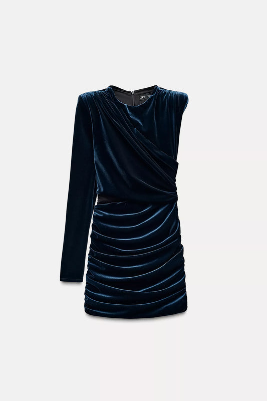 Robe en velours avec décolleté — Collection ZW