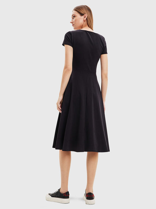 Desigual black midi dress