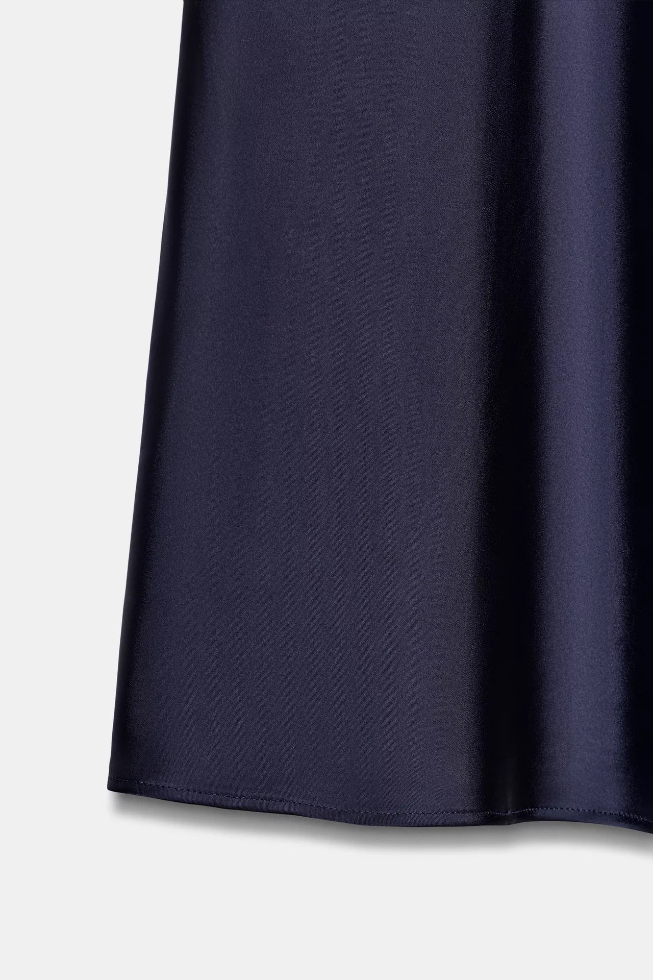 SATIN BLUE SKIRT