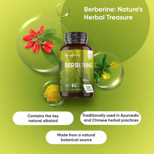 Pure Berberine Capsules | 500mg 120 Capsules