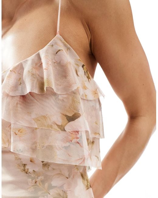 PINK FRILL DETAIL MINI DRESS