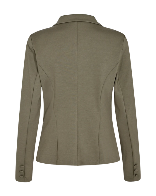FORM-FITTING BLAZER - OLIVE