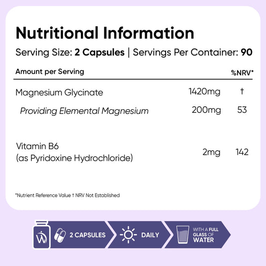 Magnesium Glycinate (Bisglycinate) Capsules