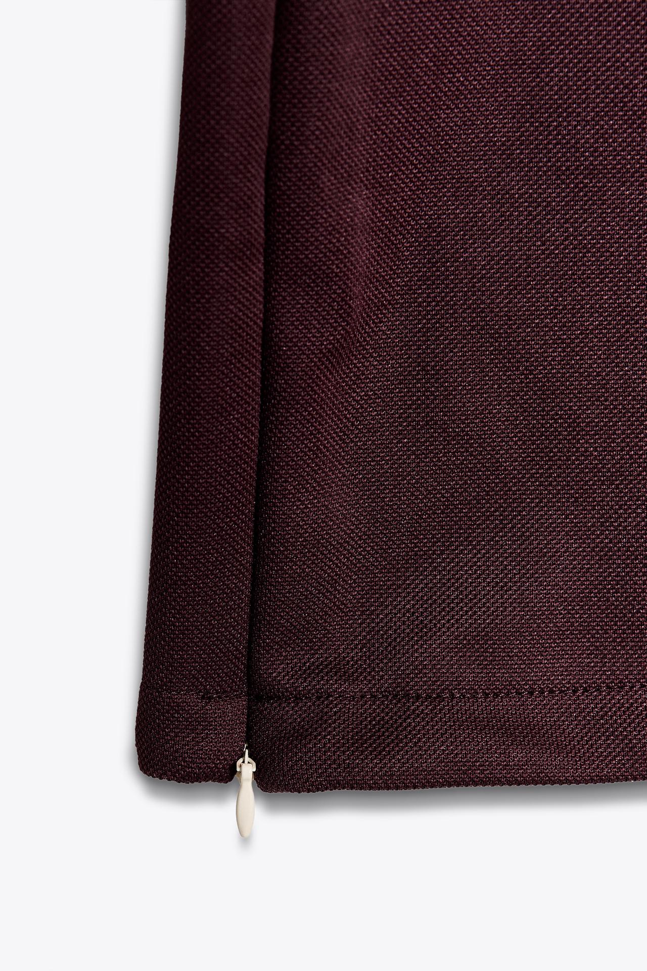 BURGUNDY TROUSERS WITH ZIPS