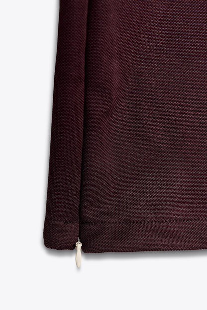 PANTALON BORDEAUX À ZIP INVISIBLE
