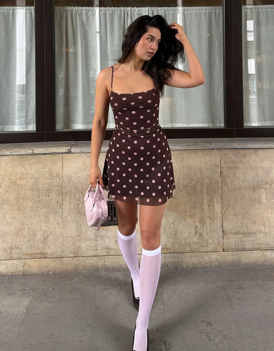 MINI DRESS WITH TULLE STRAPS