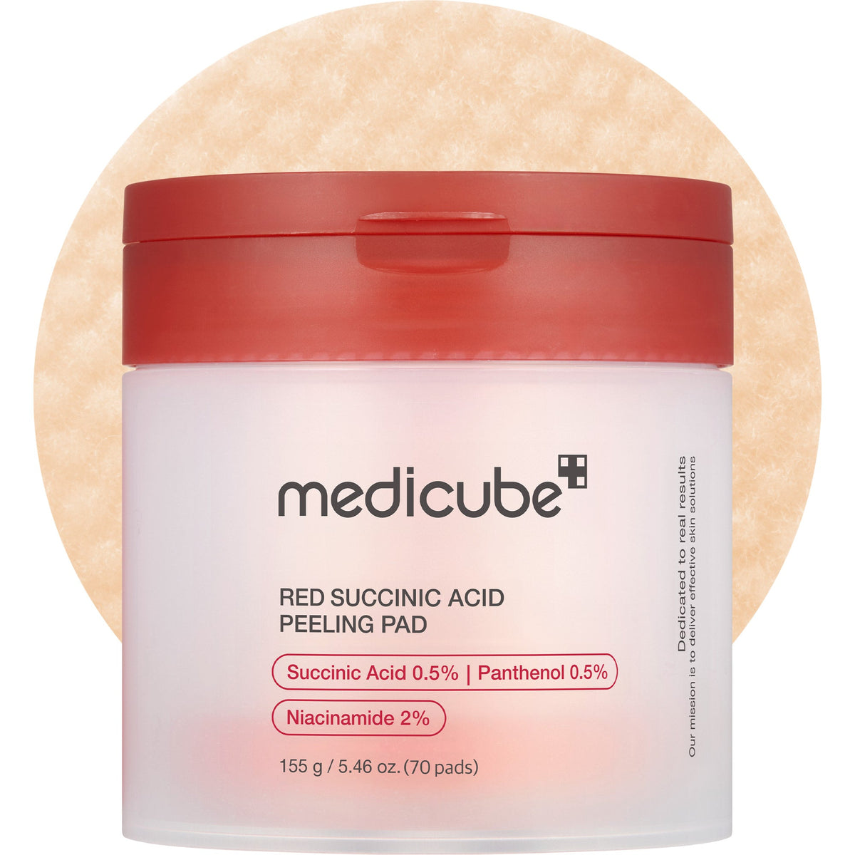 Medicube Red Succinic Acid Panthenol Pads – pot de 70 pads
