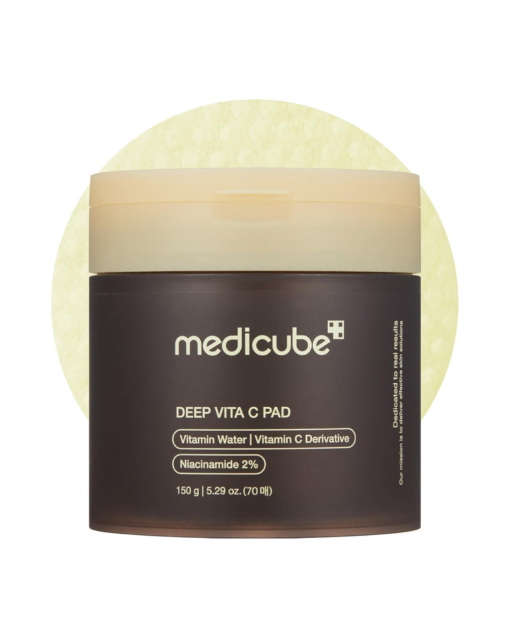 Medicube Deep Vita C Pad – pot de 70 disques tonifiants à la vitamine C
