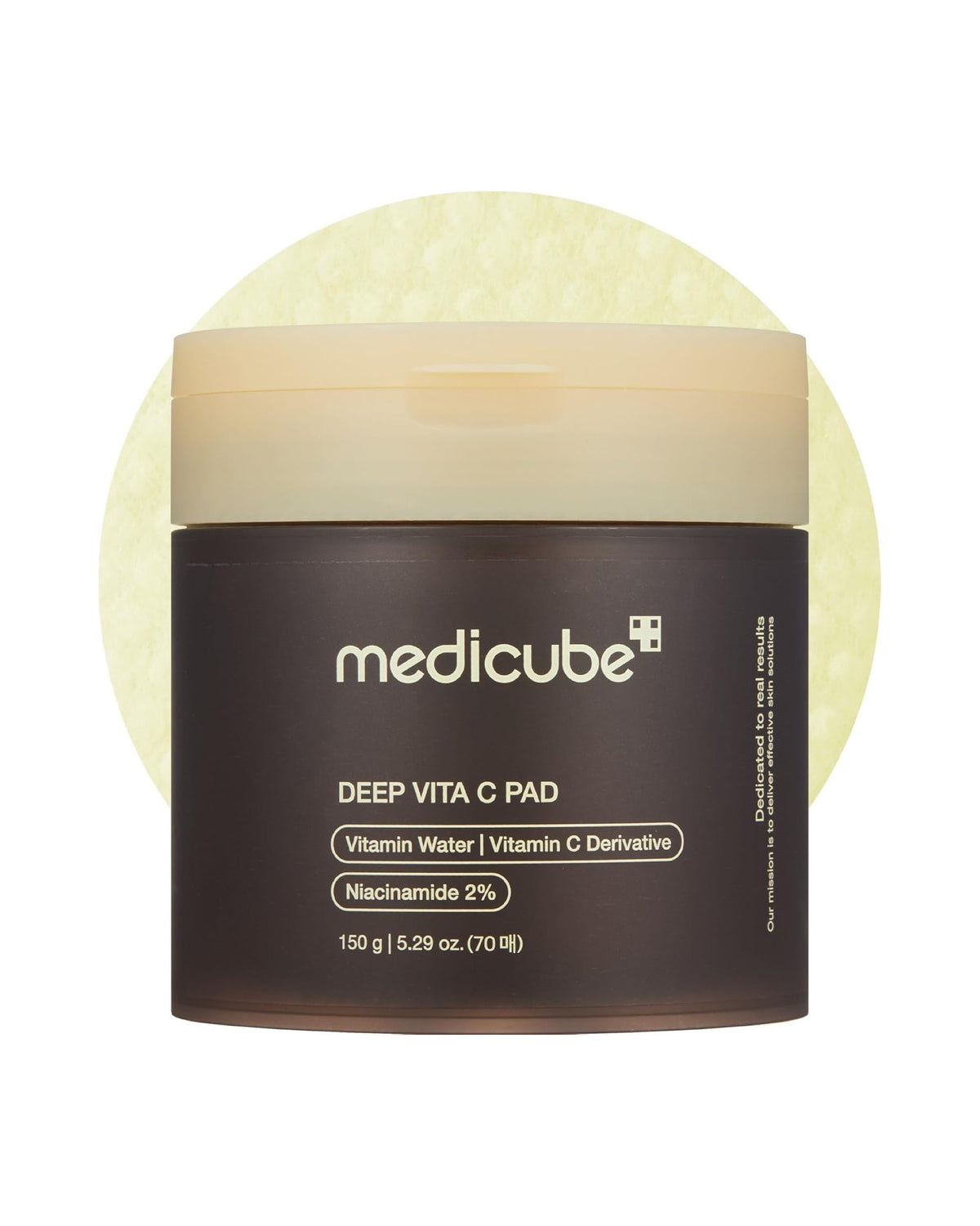 Medicube Deep Vita C Pad – pot de 70 disques tonifiants à la vitamine C