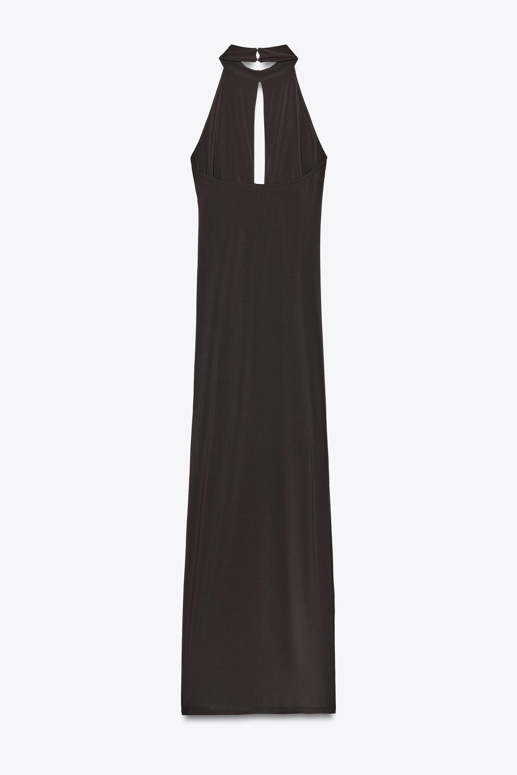 HALTERNECK DRESS WITH FLOWER