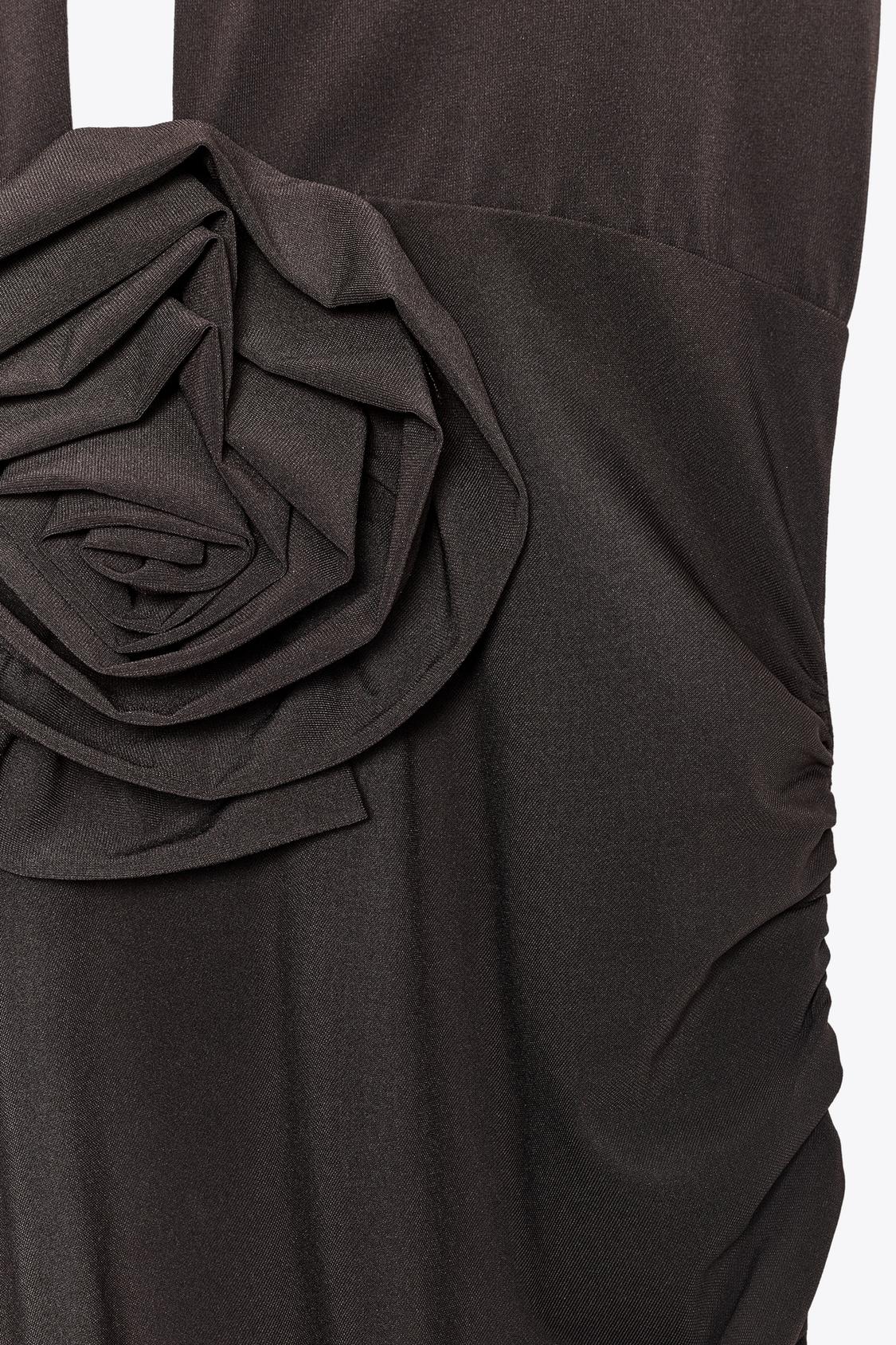 HALTERNECK DRESS WITH FLOWER