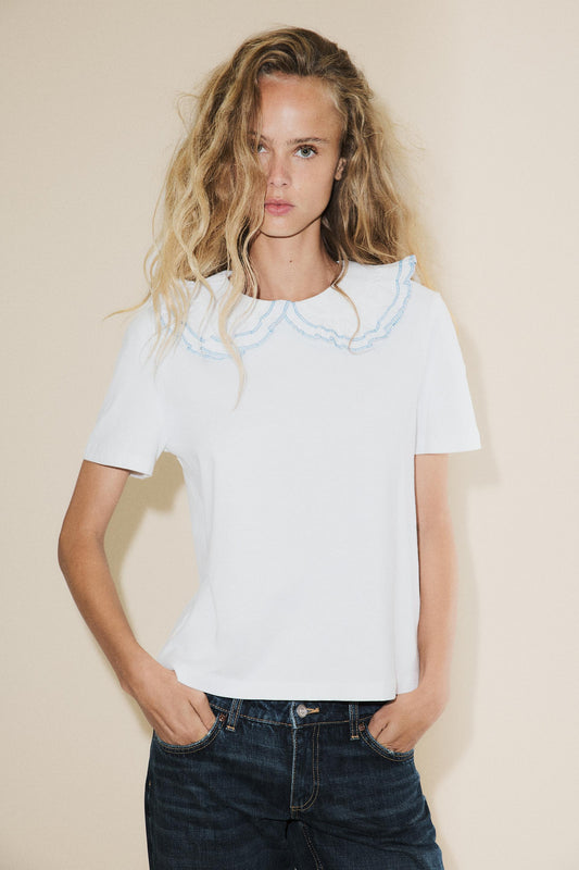 PETER PAN COLLAR T-SHIRT