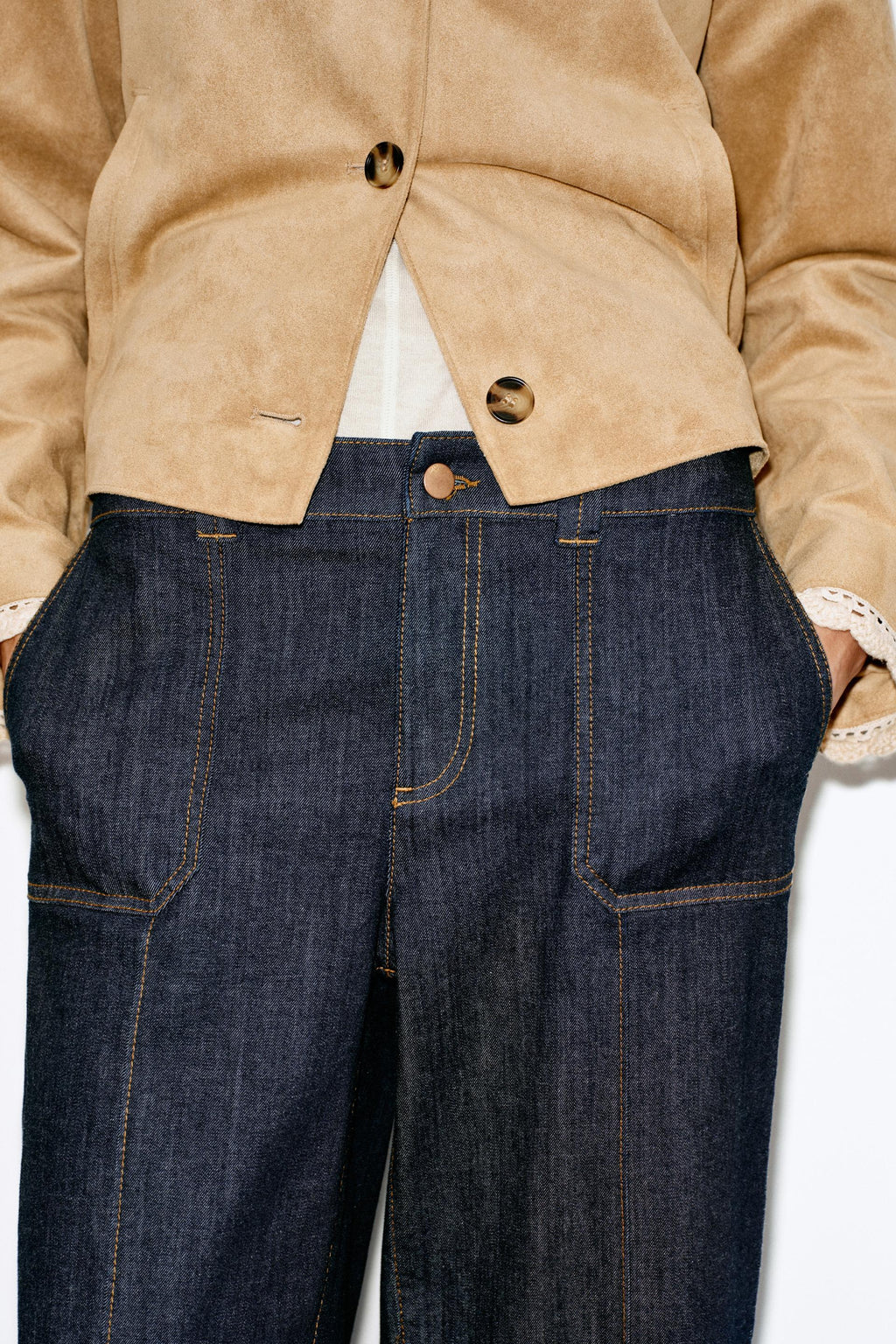 ZARA Z1975 blue culottes jeans – side view