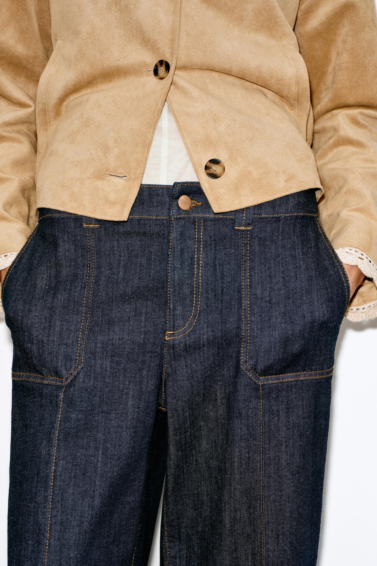 ZARA Z1975 blue culottes jeans – side view