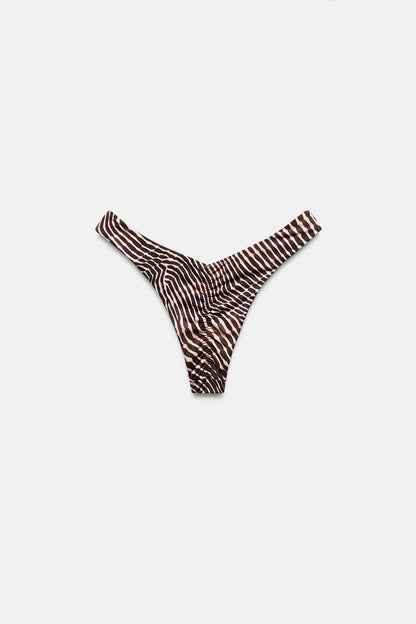 REVERSIBLE PRINT BANDEAU BIKINI SET