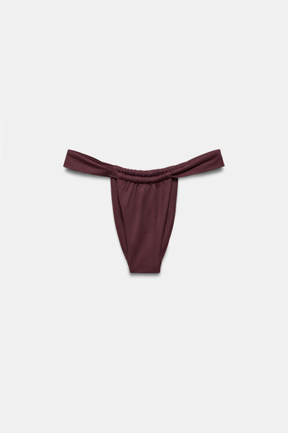 PLEATED HALTER BIKINI SET