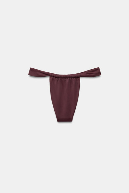 PLEATED HALTER BIKINI SET
