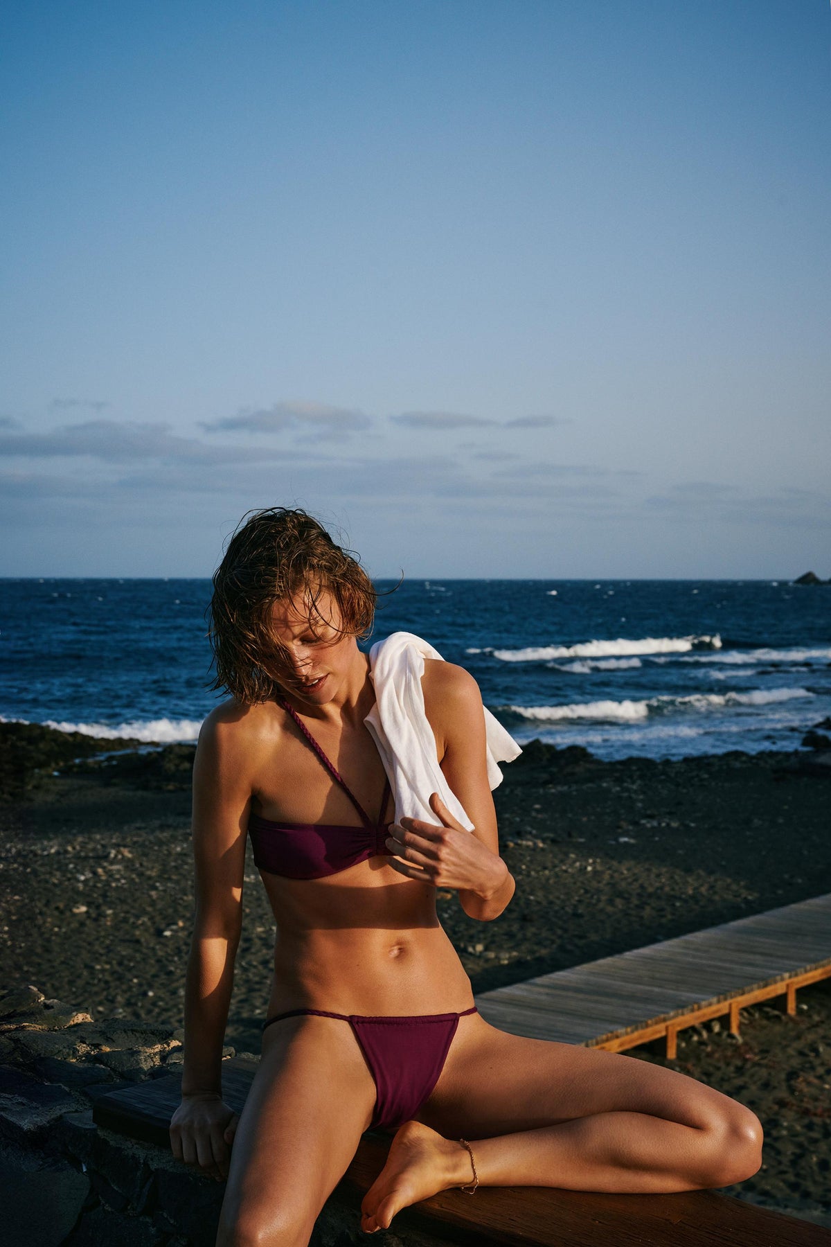 Braided Strap Bandeau Bikini Set, view 2 of 6