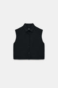 POPLIN TOP WITH VOLUMINOUS BACK