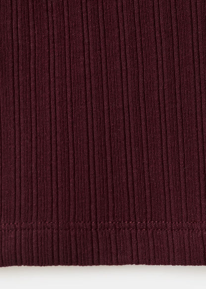RIBBED T-SHIRT WITH BUTTON DETAILS