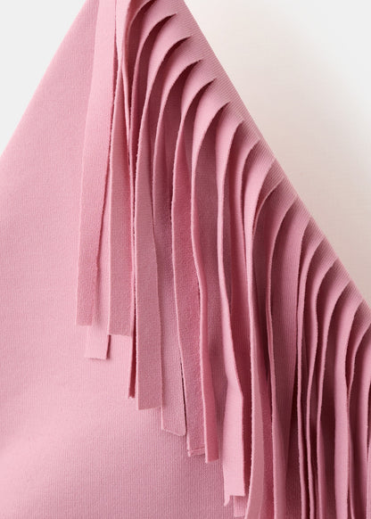 BIKINI TRIANGLE À FRANGES AVEC CULOTTE DE COUVERTURE MOYENNE
