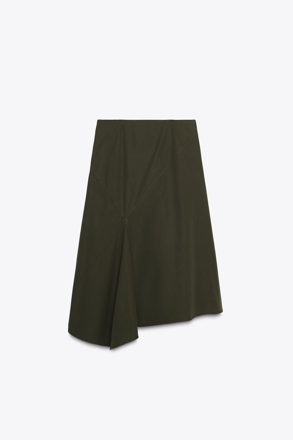 [B7] ASYMMETRIC MIDI SKIRT