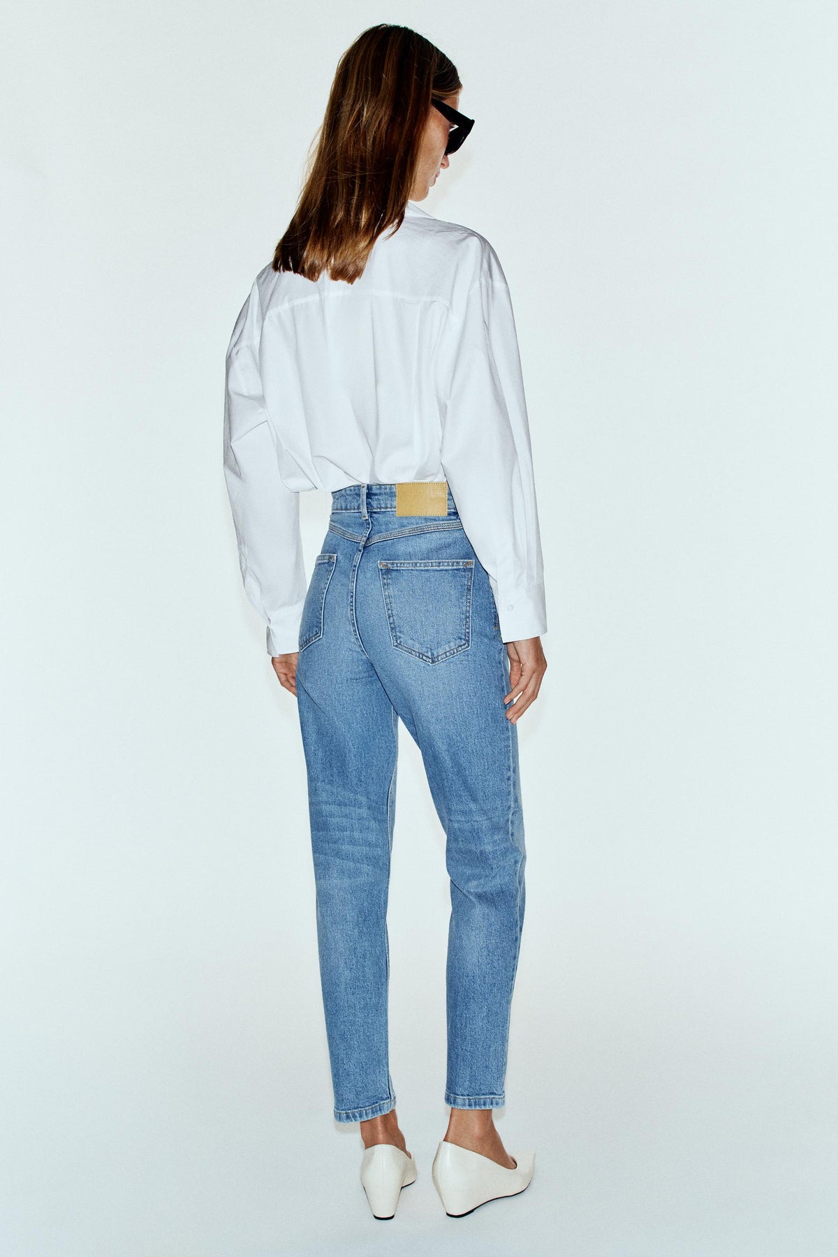 ZARA white basic poplin shirt – alternate view