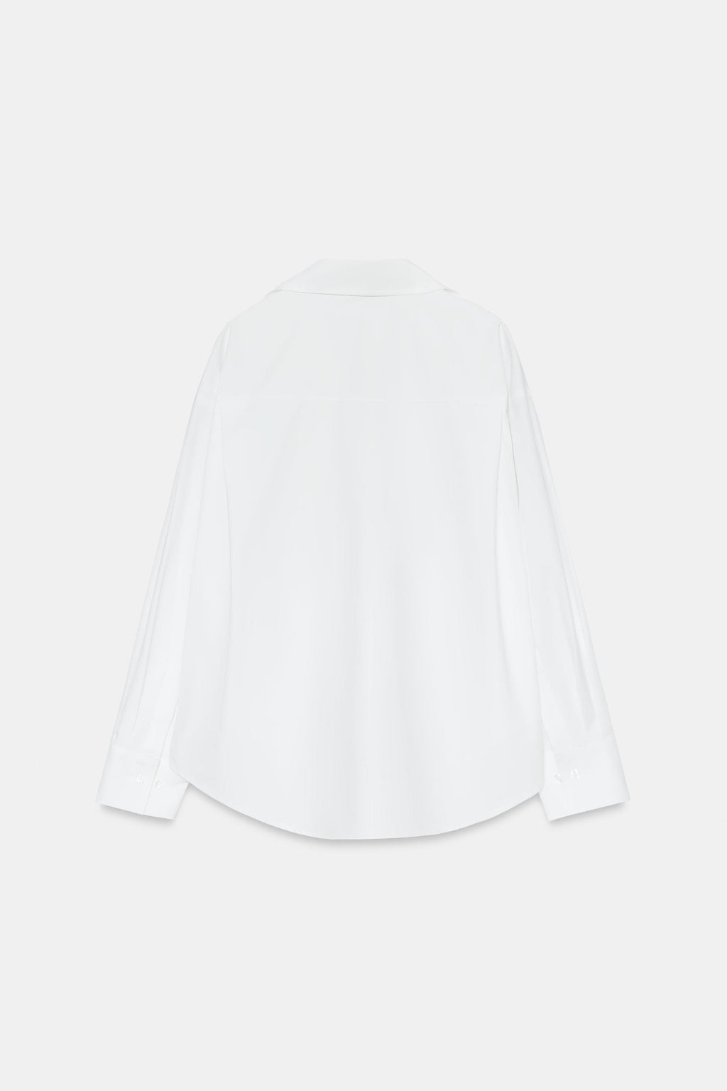 ZARA white basic poplin shirt – fabric detail