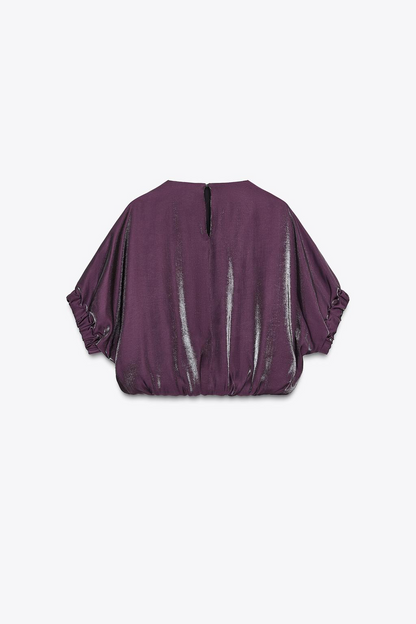 [A7] SATIN BALLOON TOP