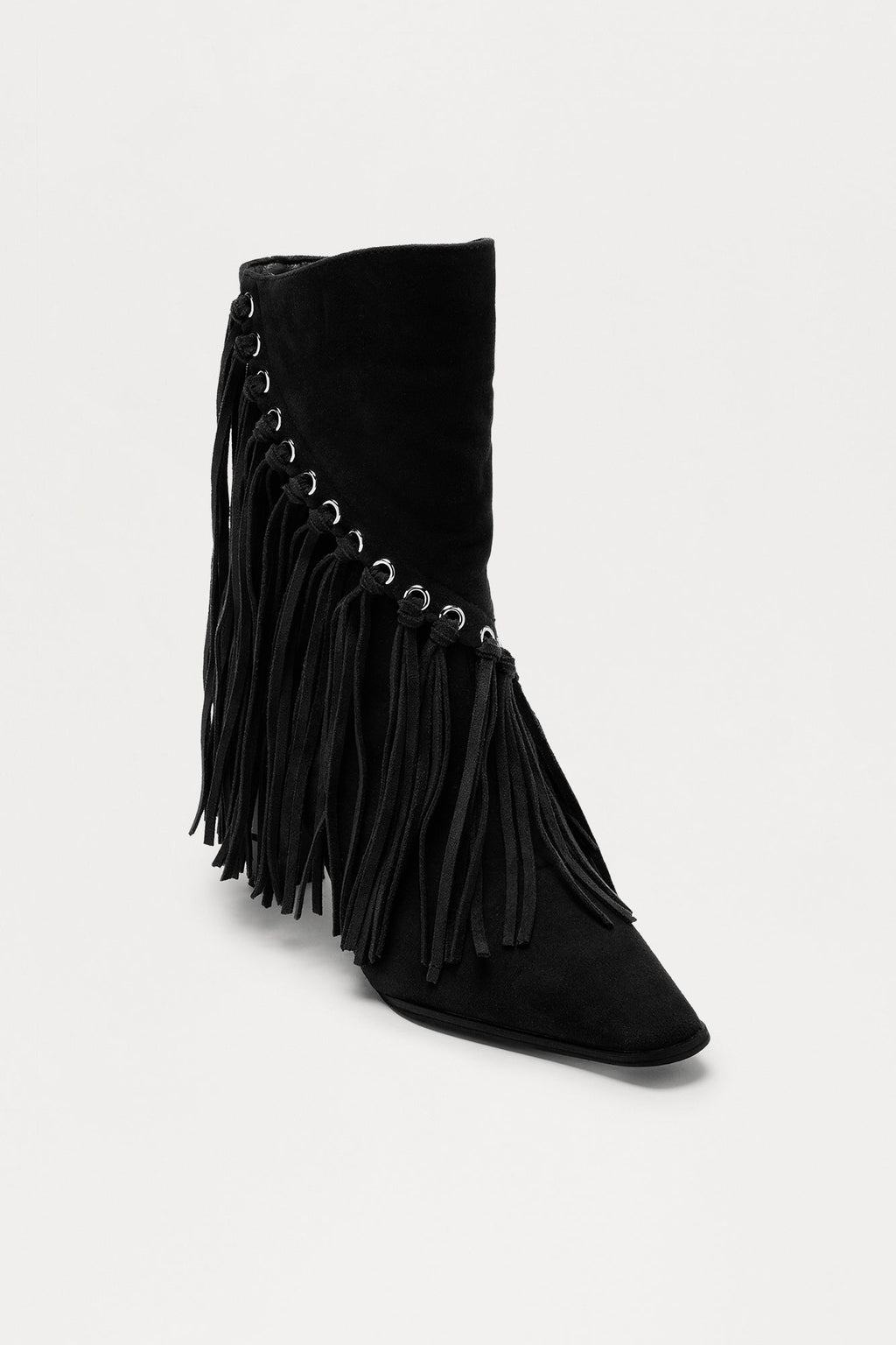 Dolly Fringe Booties - Black - vue 2